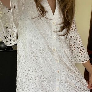 Lilly Pulitzer white long sleeve mini dress size 00